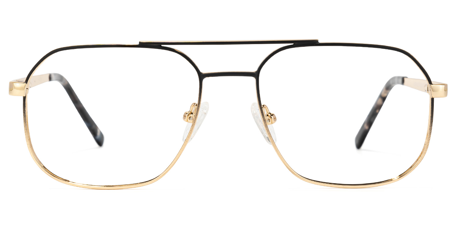 Becci Geometric Black-Gold Glasses | ZEELOOL UK0