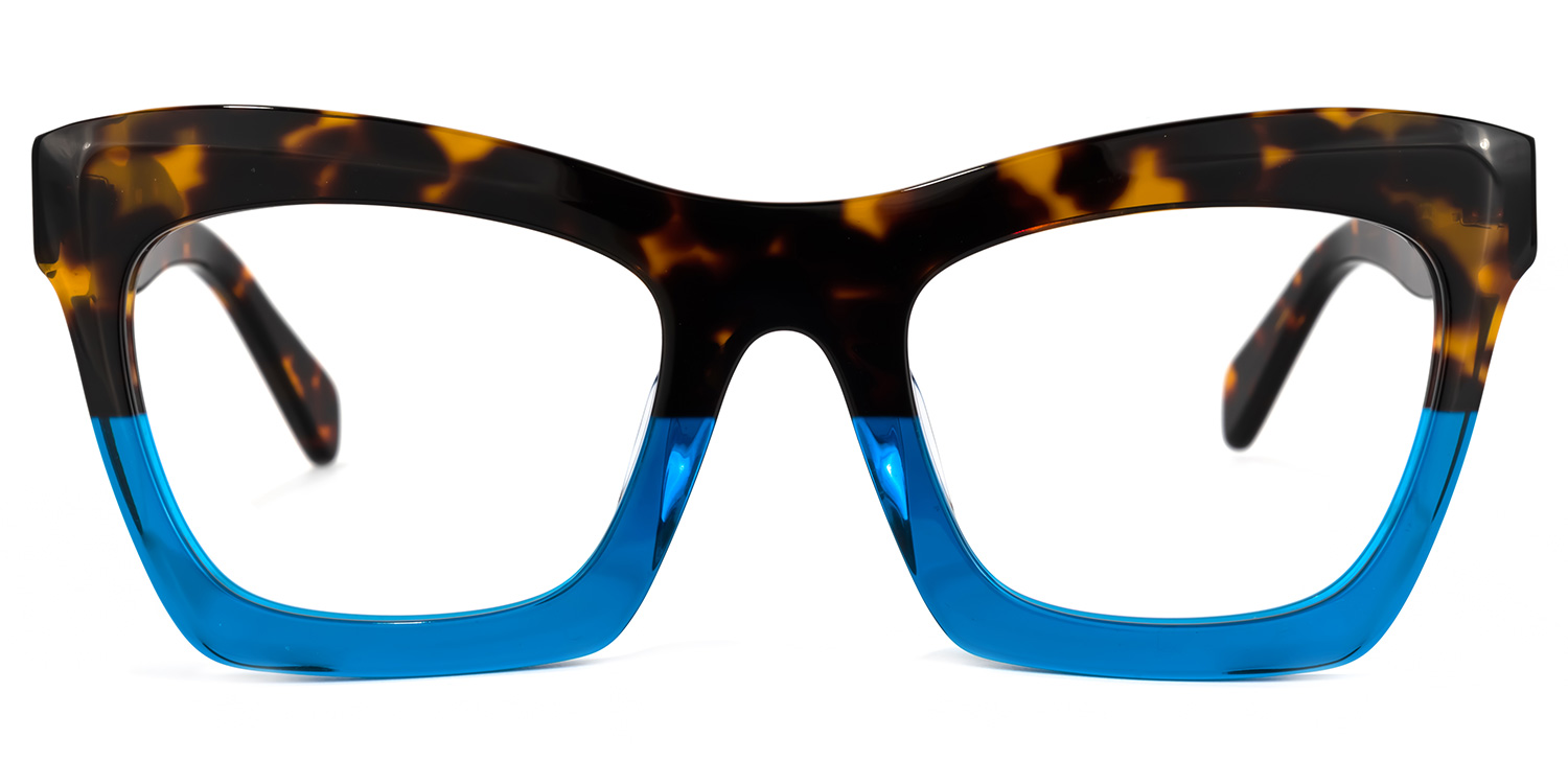 Benitez Square Blue Glasses