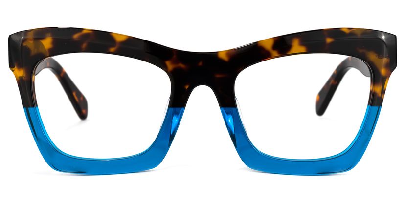 Benitez Square Blue Glasses