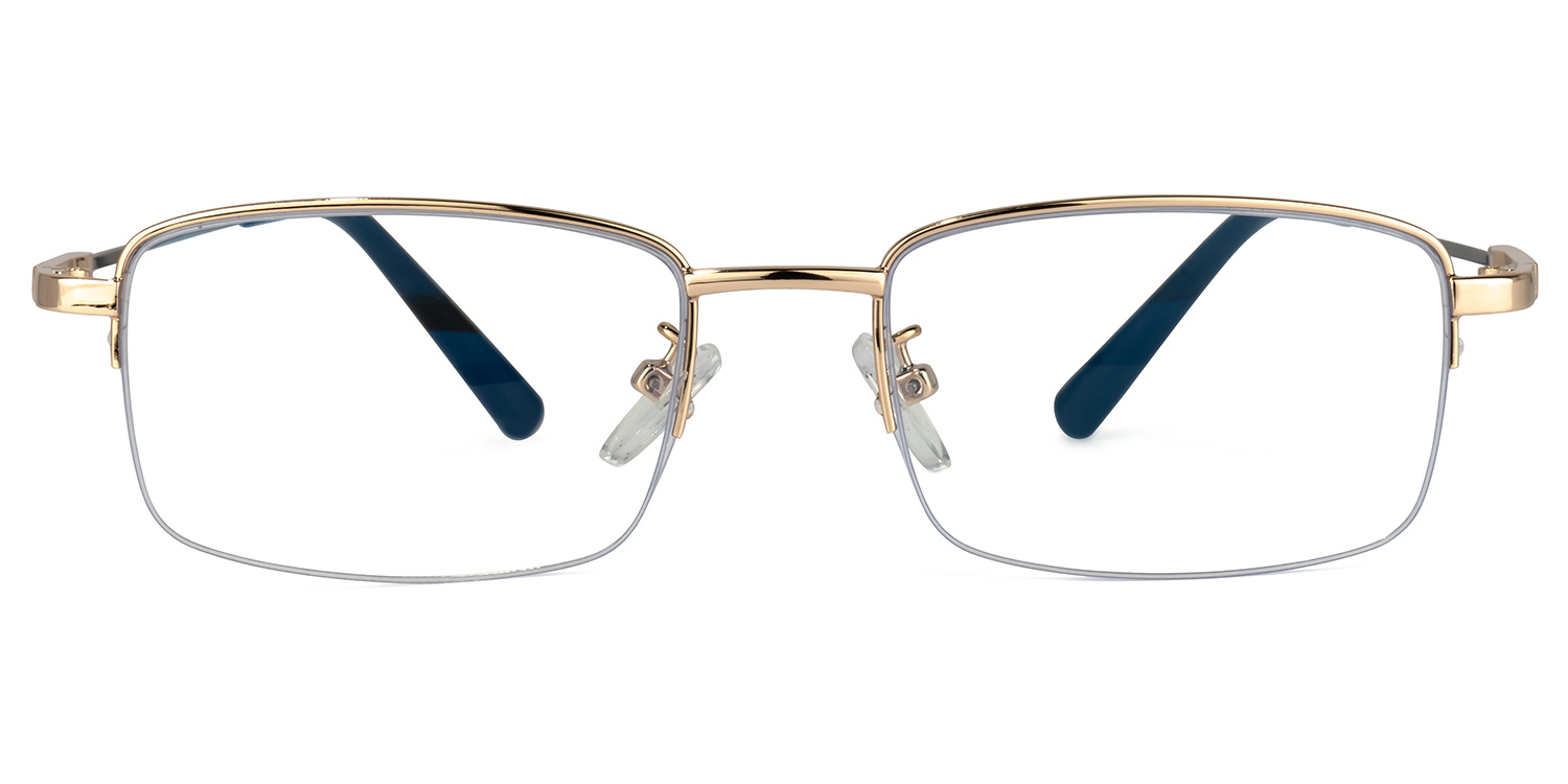 Baggett Rectangle Gold Glasses | ZEELOOL UK0