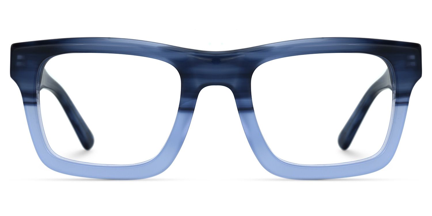 Riley Rectangle Light Blue Glasses for Men and Women0