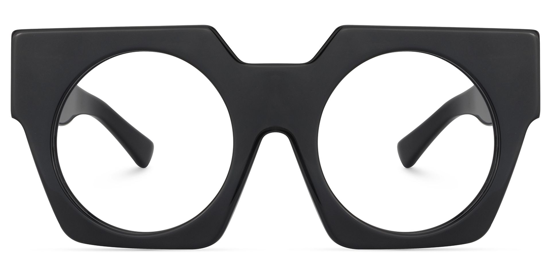 Geometric Black Glasses | ZEELOOL UK0