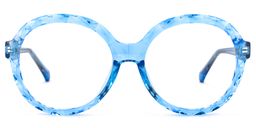 Lila Round Light-Blue Glasses0