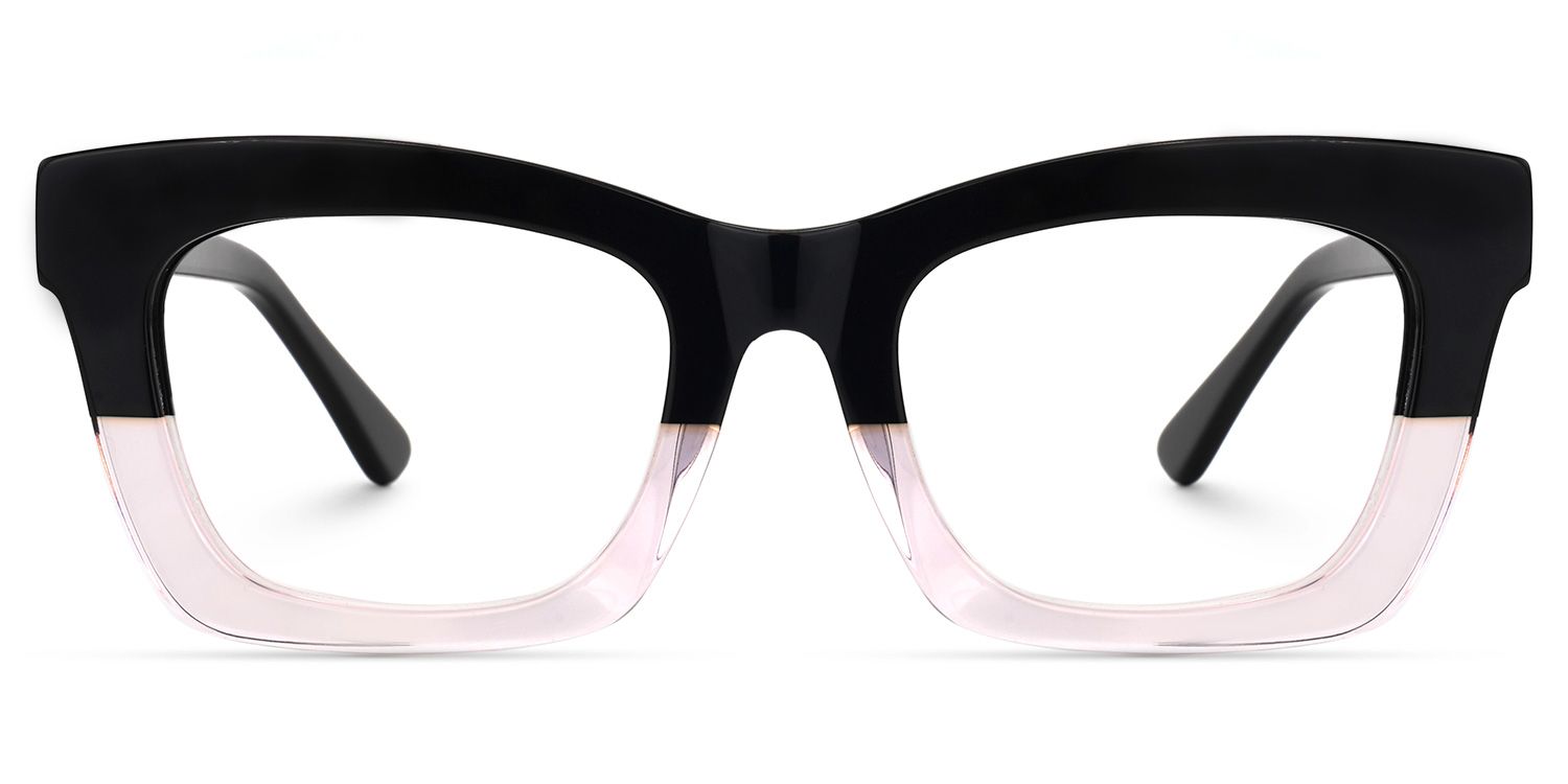Vargas Square Black-Pink Glasses | ZEELOOL UK0
