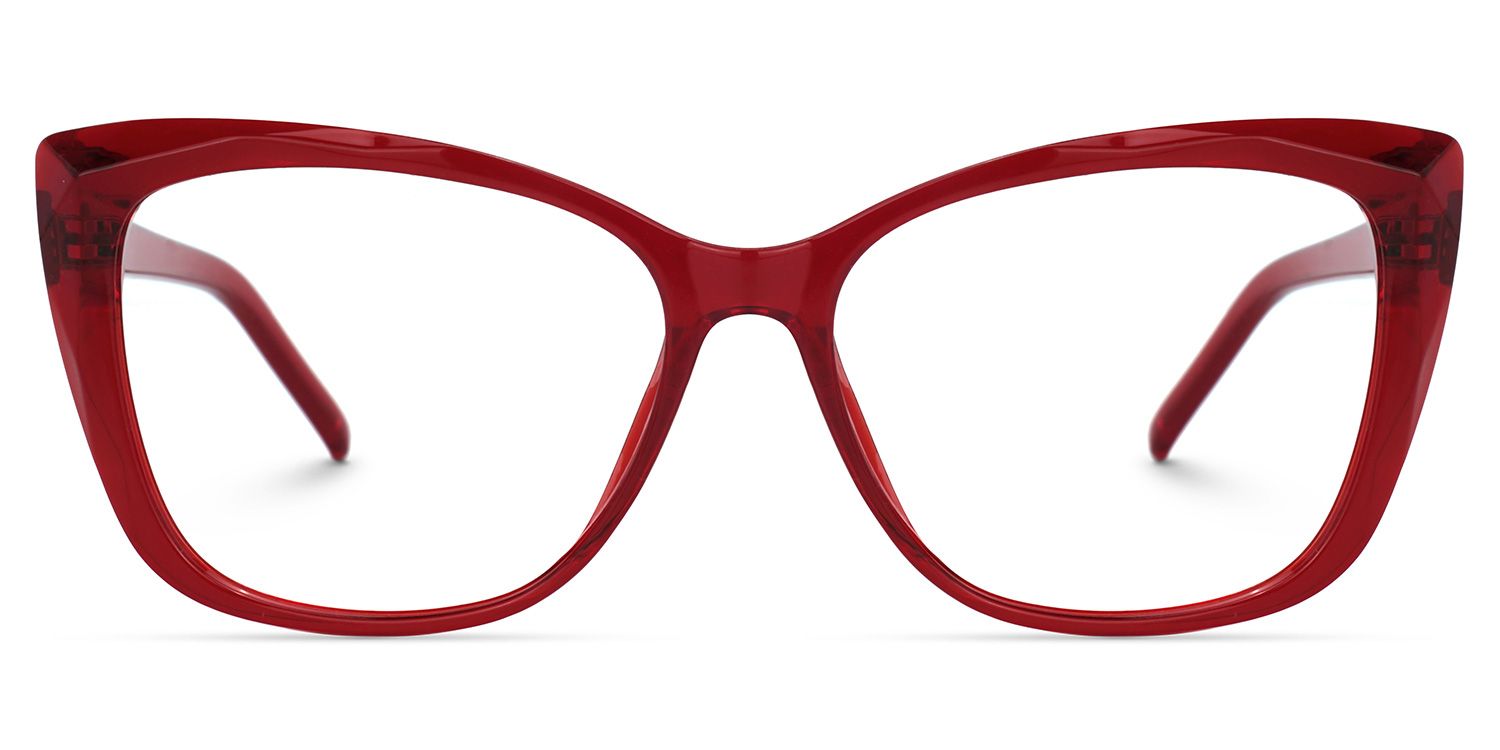 Farris Red Cat eye Frame Glasses for Women | ZEELOOL UK1