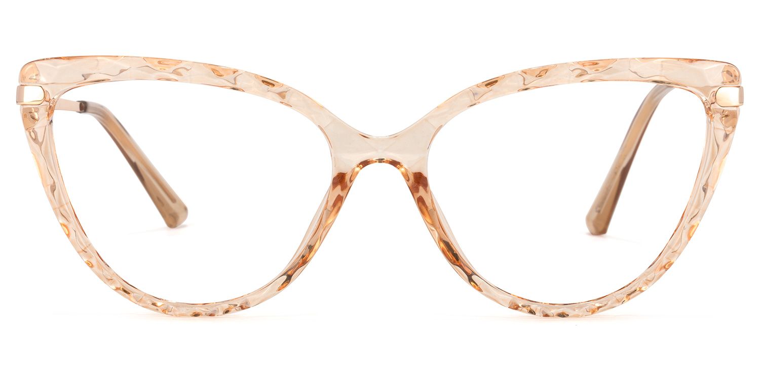 Lucas Cateye Beige Eyeglasses and Translucent Frame0