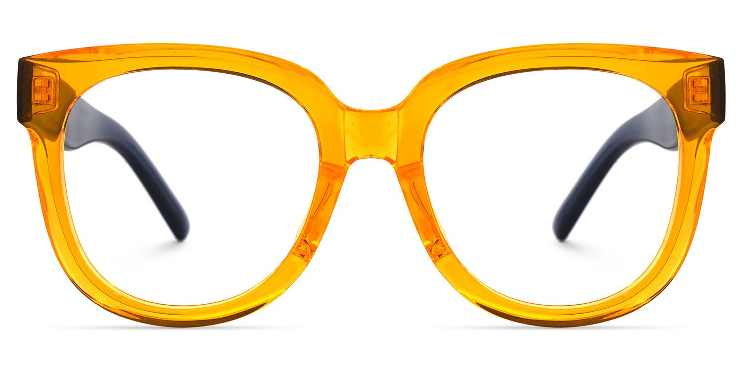 Harrell Square Orange Glasses | ZEELOOL UK0
