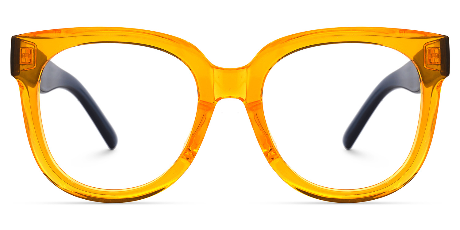Harrell Square Orange Glasses | ZEELOOL UK0