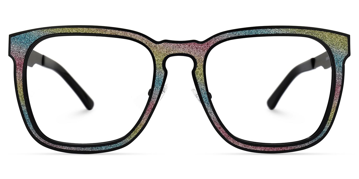 Joanne Rectangle Rainbow Glasses | ZEELOOL UK0