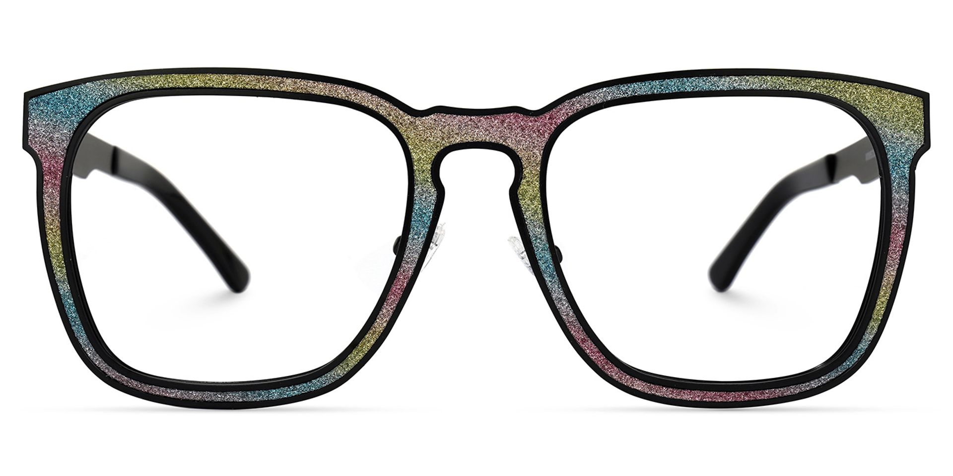 Joanne Rectangle Rainbow Glasses | ZEELOOL UK0