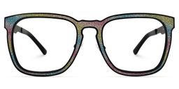 Joanne Rectangle Rainbow Glasses0
