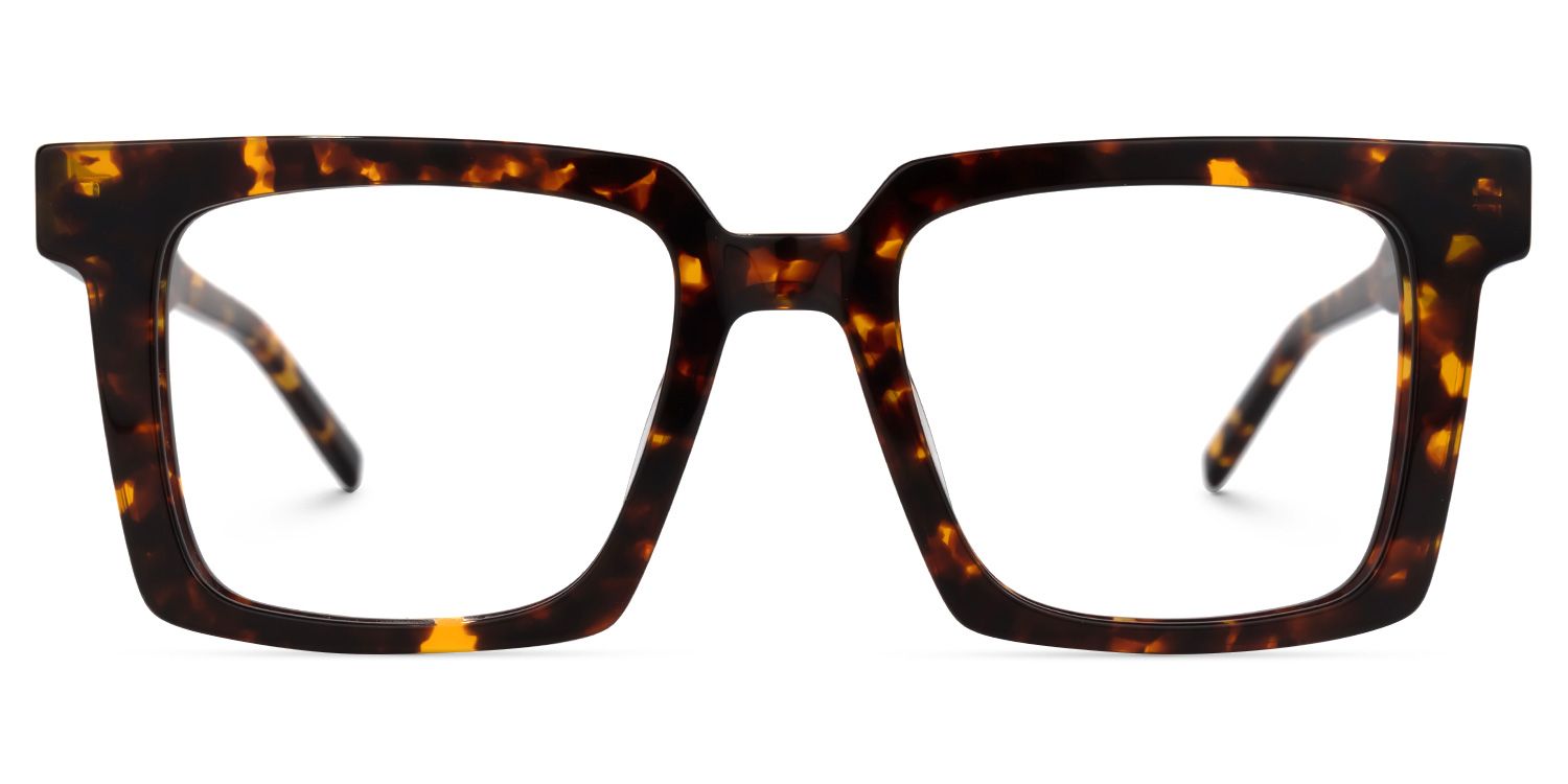 Mack Square Yellow-Tortoise Glasses | ZEELOOL UK0