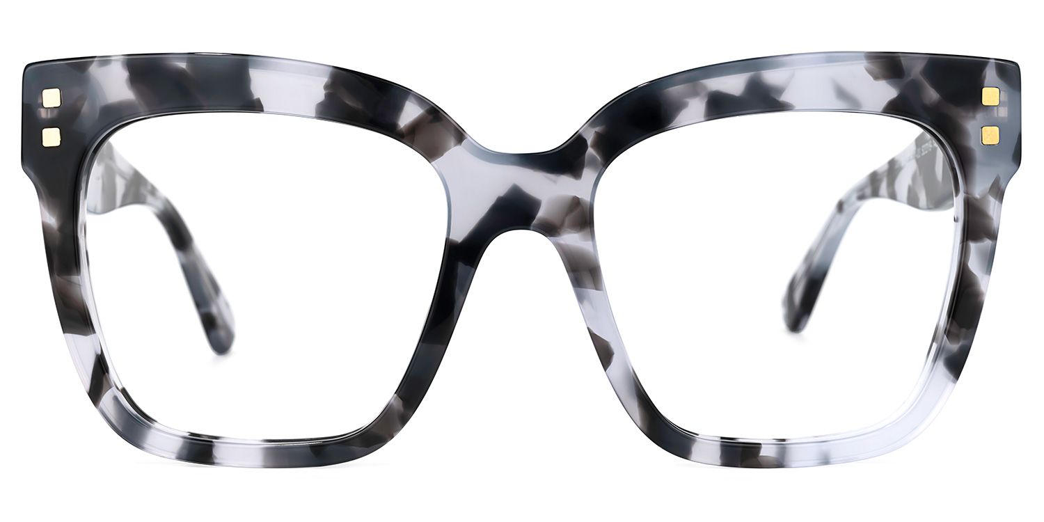 Minguela Square Gray-Tortoise Eyeglasses and Acetate Frames0