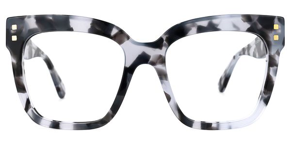 Minguela Square Gray-Tortoise Eyeglasses and Acetate Frames