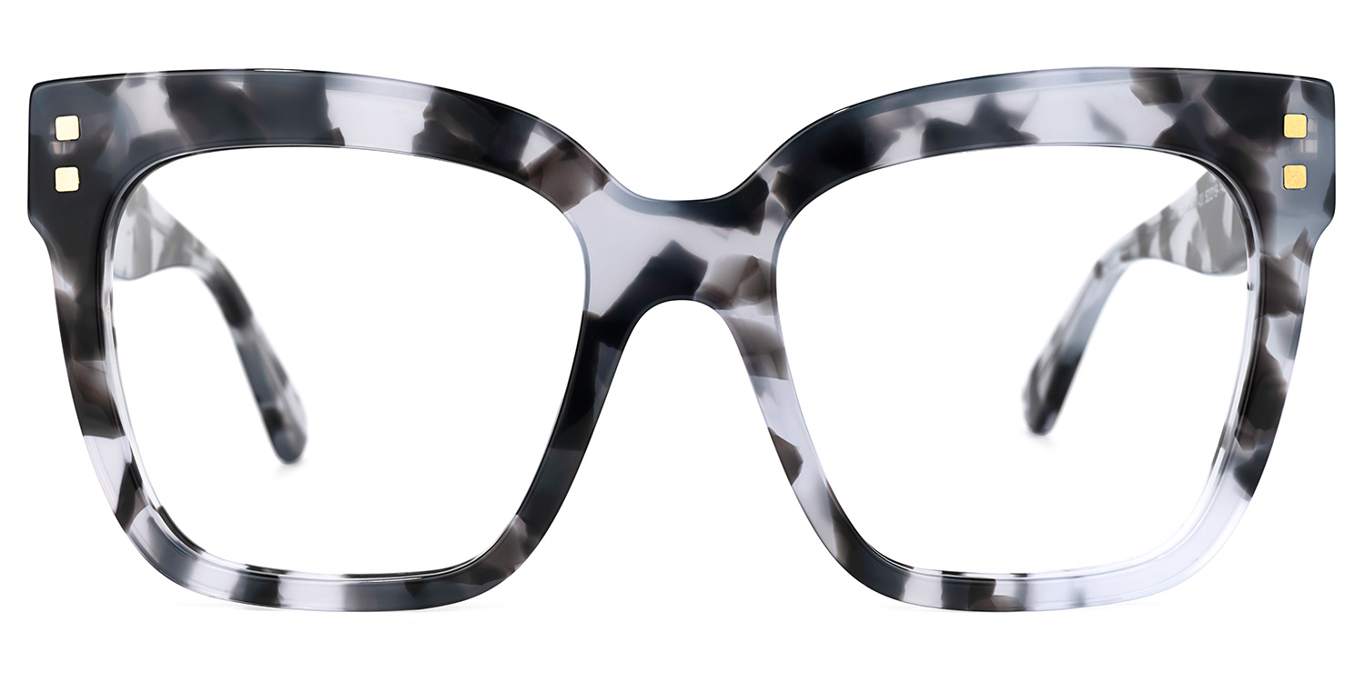 Minguela Square Gray-Tortoise Eyeglasses and Acetate Frames0