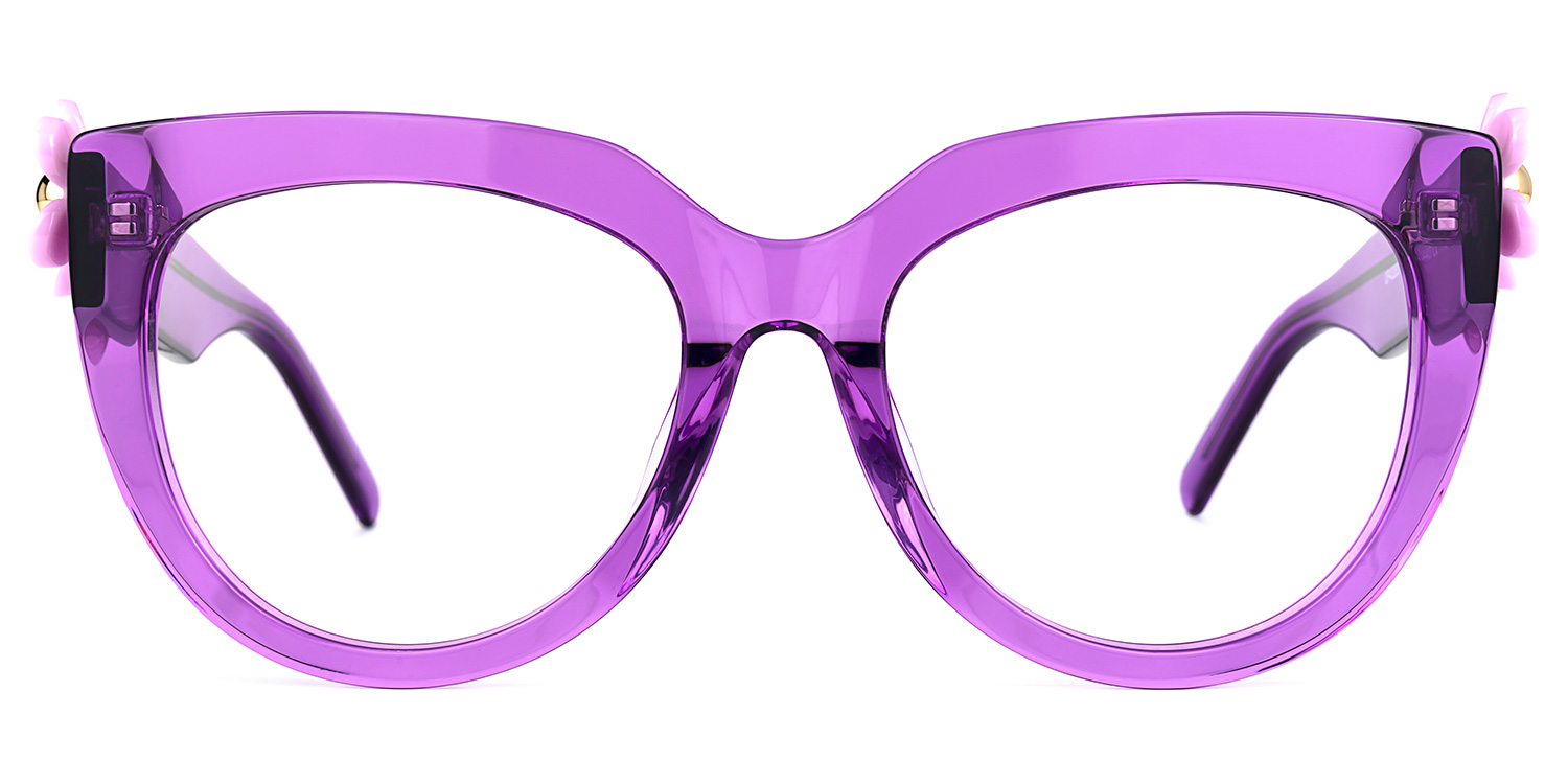 Miguel Cateye Purple Glasses0