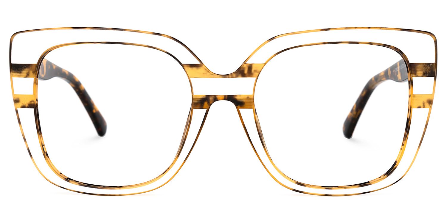 Brenda Square Light-Tortoise Glasses | ZEELOOL UK0