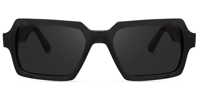 Arthur Rectangle Sunglasses with Acetate Black Frames | ZEELOOL CA0