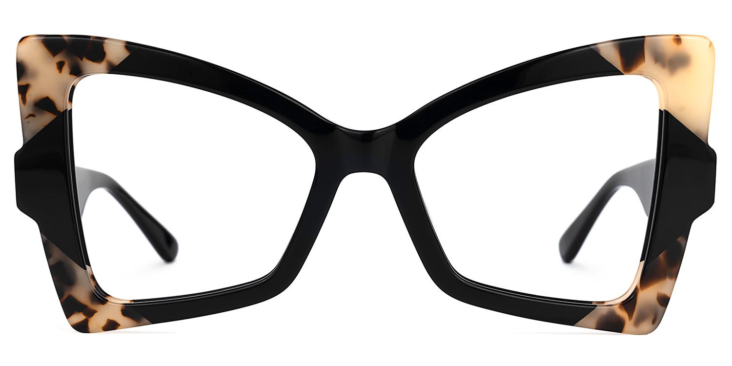 Joanie Geometric Black Glasses | ZEELOOL UK0