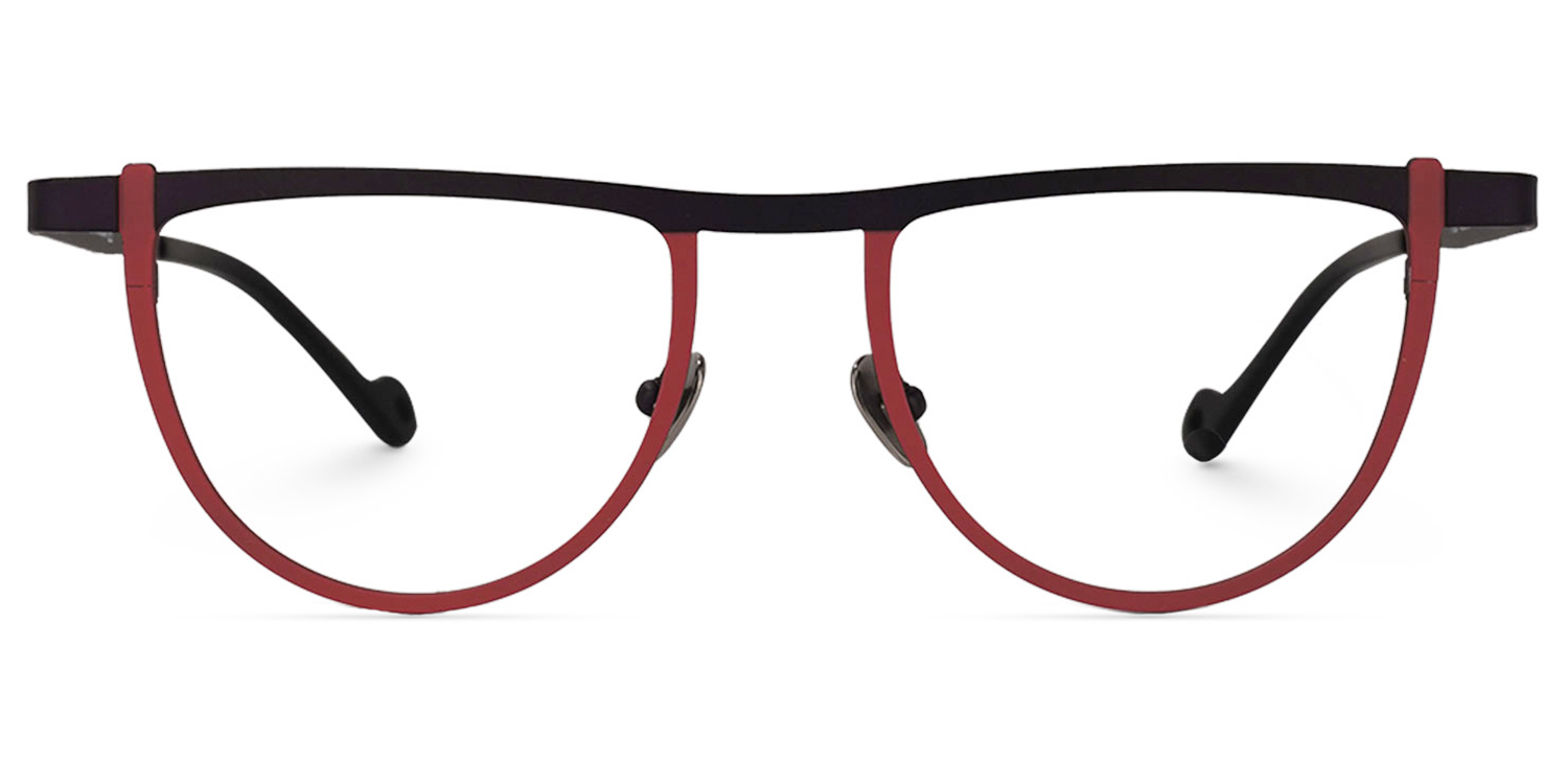 Chidera Geometric Red Glasses | ZEELOOL UK0