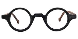 Arale Round Black Glasses0