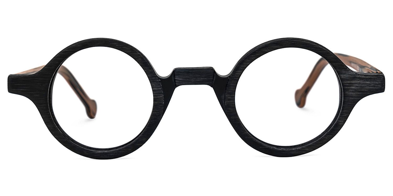 Arale Round Black Glasses and Unique Frame0