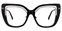 Celene Square Black Glasses0