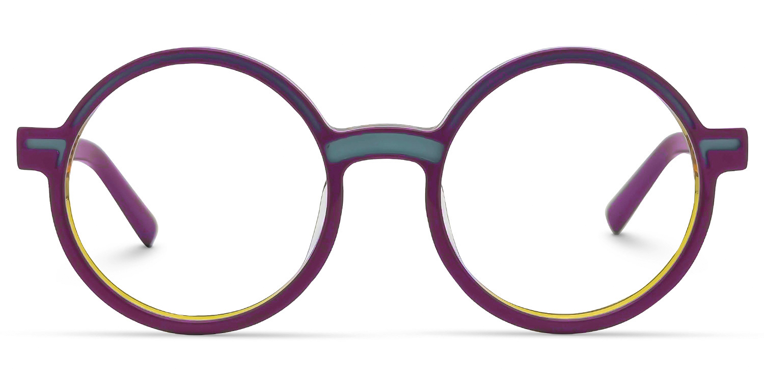 Chantel Round Purple Glasses | ZEELOOL UK0