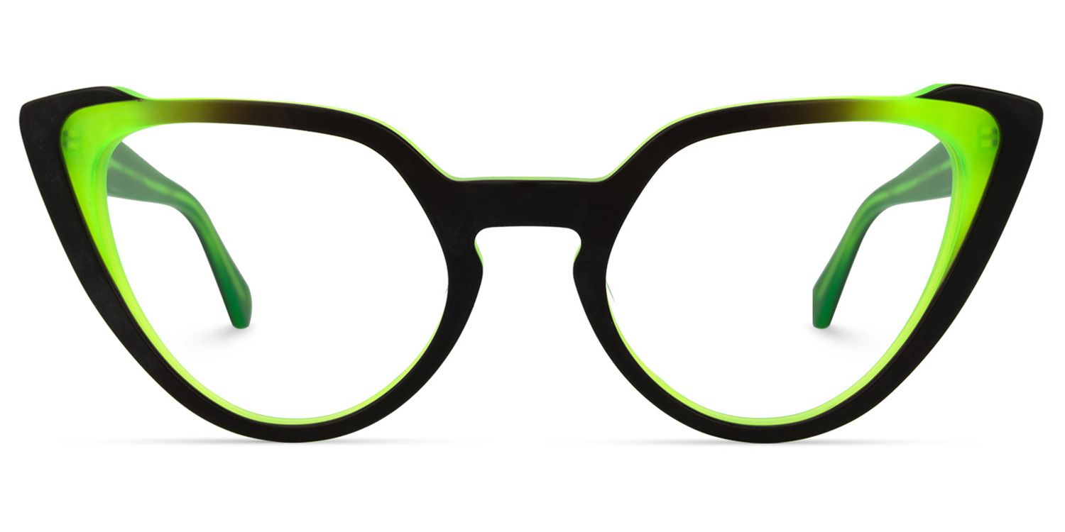 Harrison Cateye Green Glasses | ZEELOOL UK0
