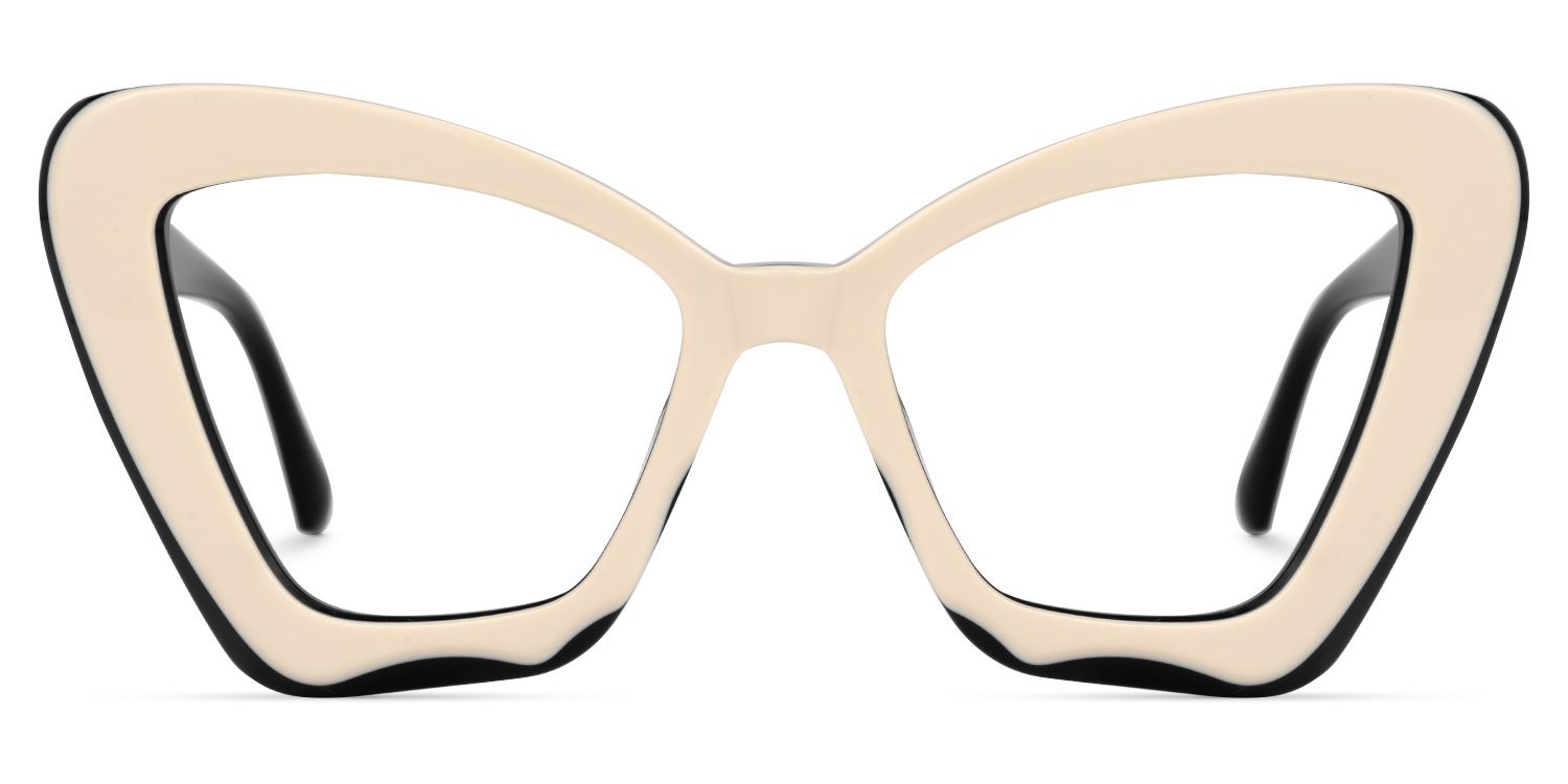 Pauline Cateye Milky Glasses | ZEELOOL UK0