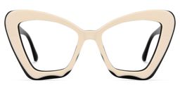 Pauline Cateye Milky Glasses0