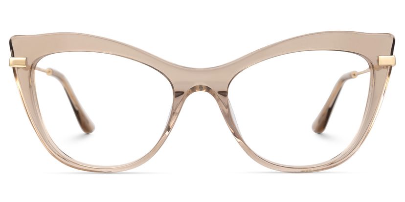 Indira Beige Cat eye Glasses
