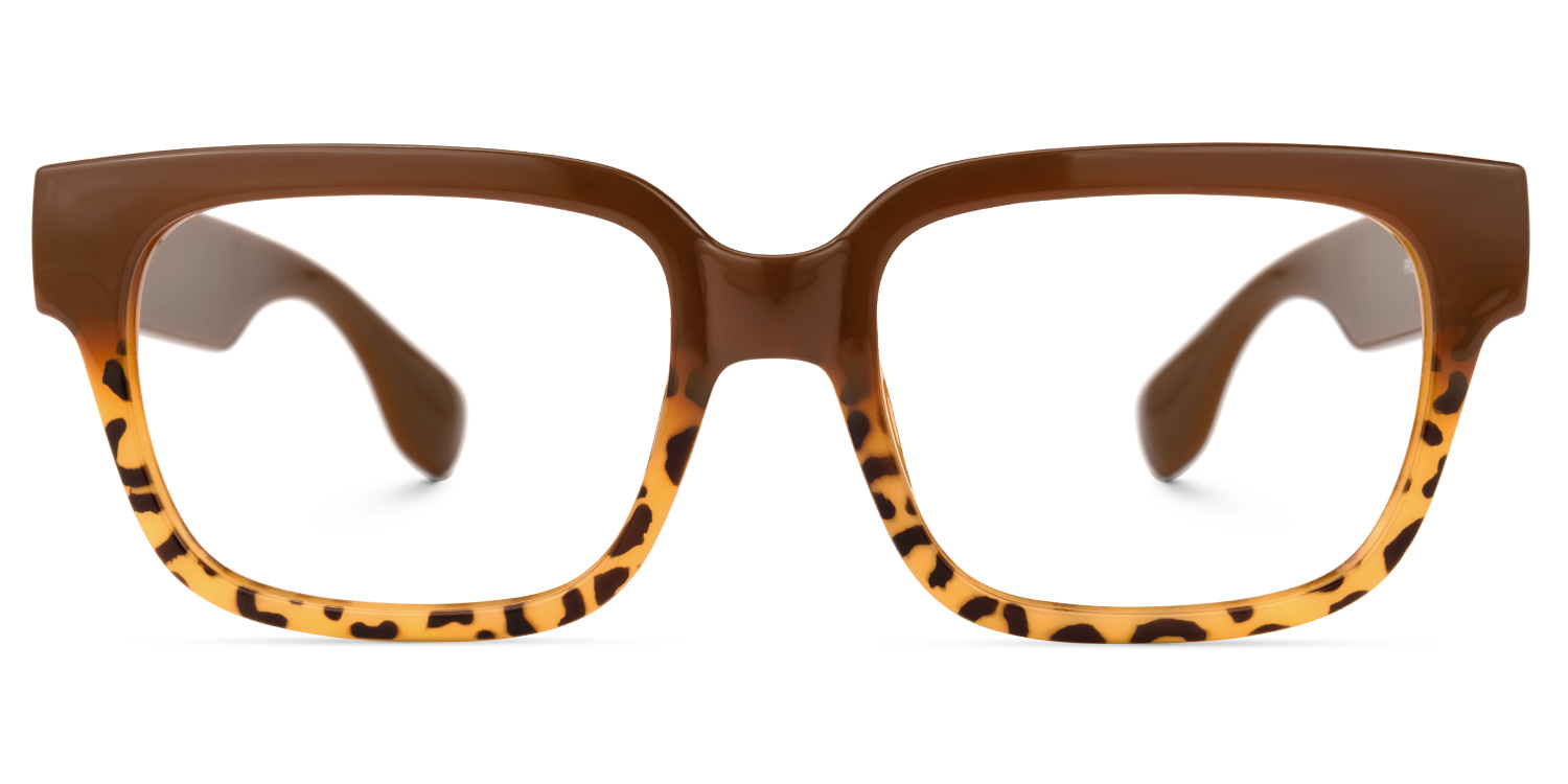 Colin Rectangle Brown Glasses | ZEELOOL UK0