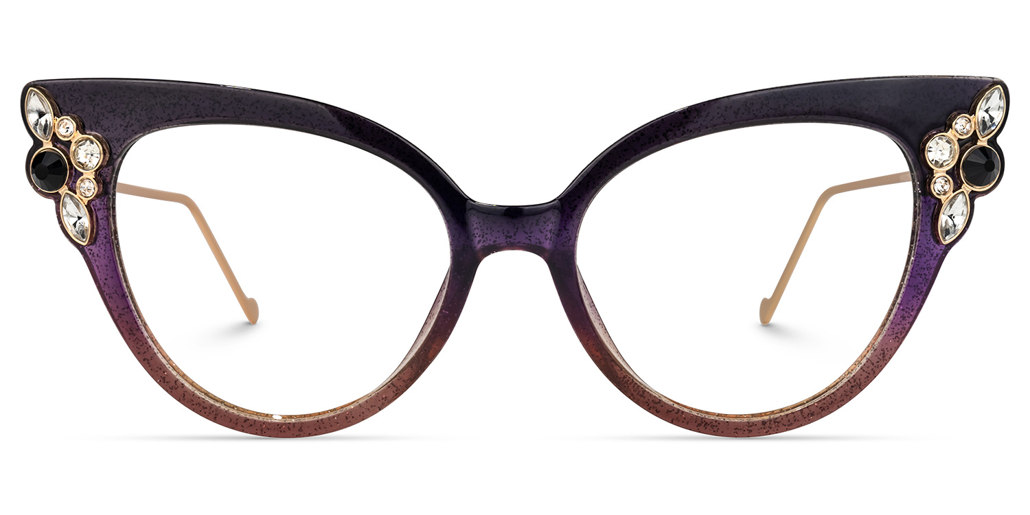 Mwaka Cateye Purple Glasses | ZEELOOL UK0