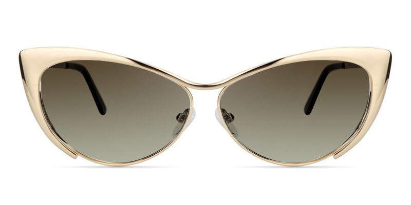 Ellen Cateye Gold Sunglasses | ZEELOOL UK0