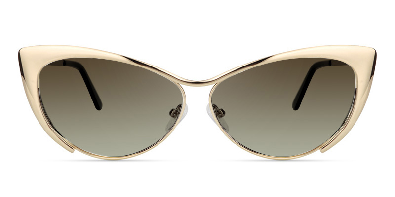 Ellen Cateye Gold Sunglasses good-img
