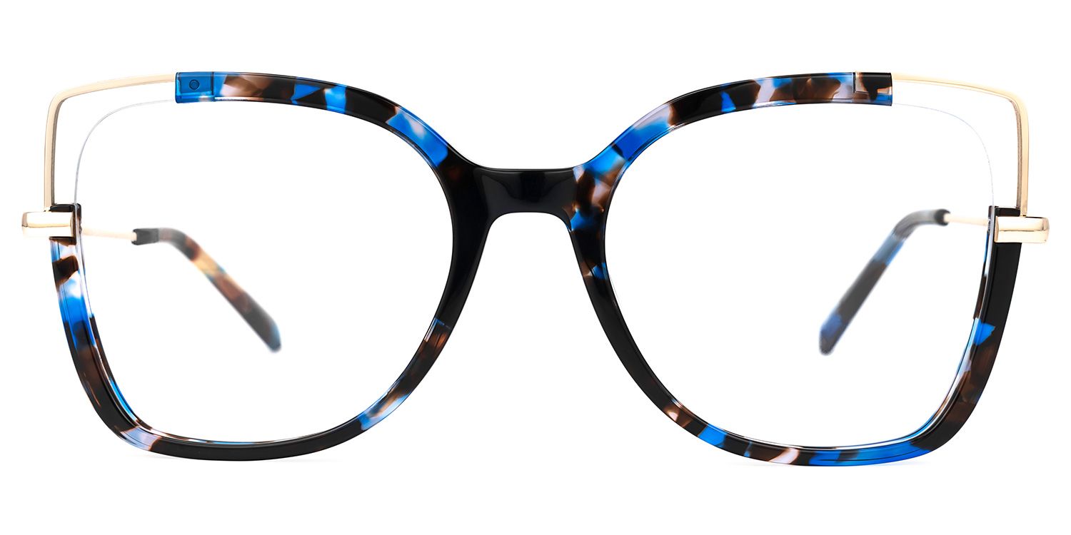 Tuyen Square Blue-Tortoise Glasses | ZEELOOL UK0