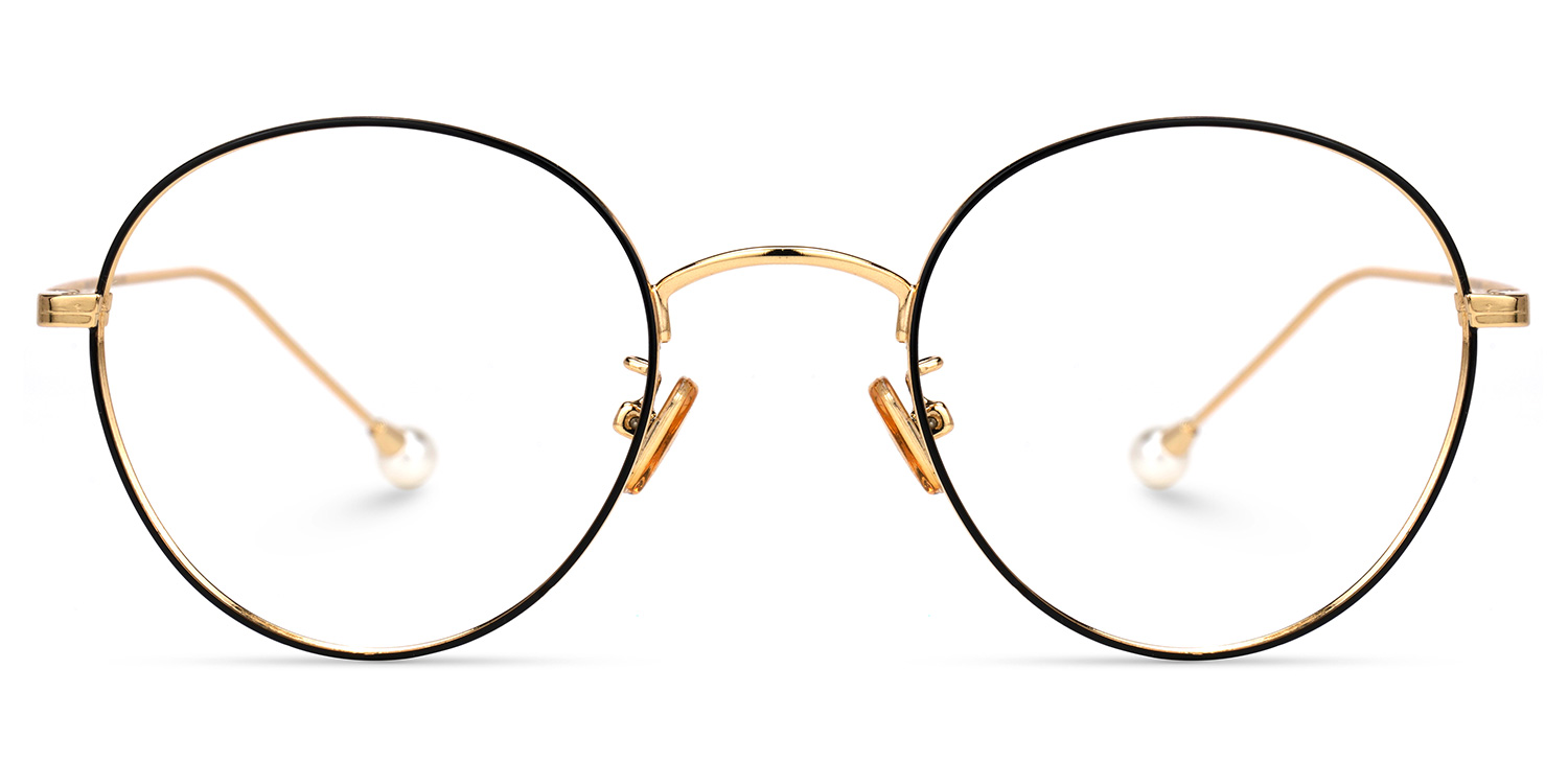 Kristina Round Black Glasses | ZEELOOL UK0