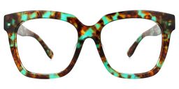 Xion Square Green-Tortoise Glasses0