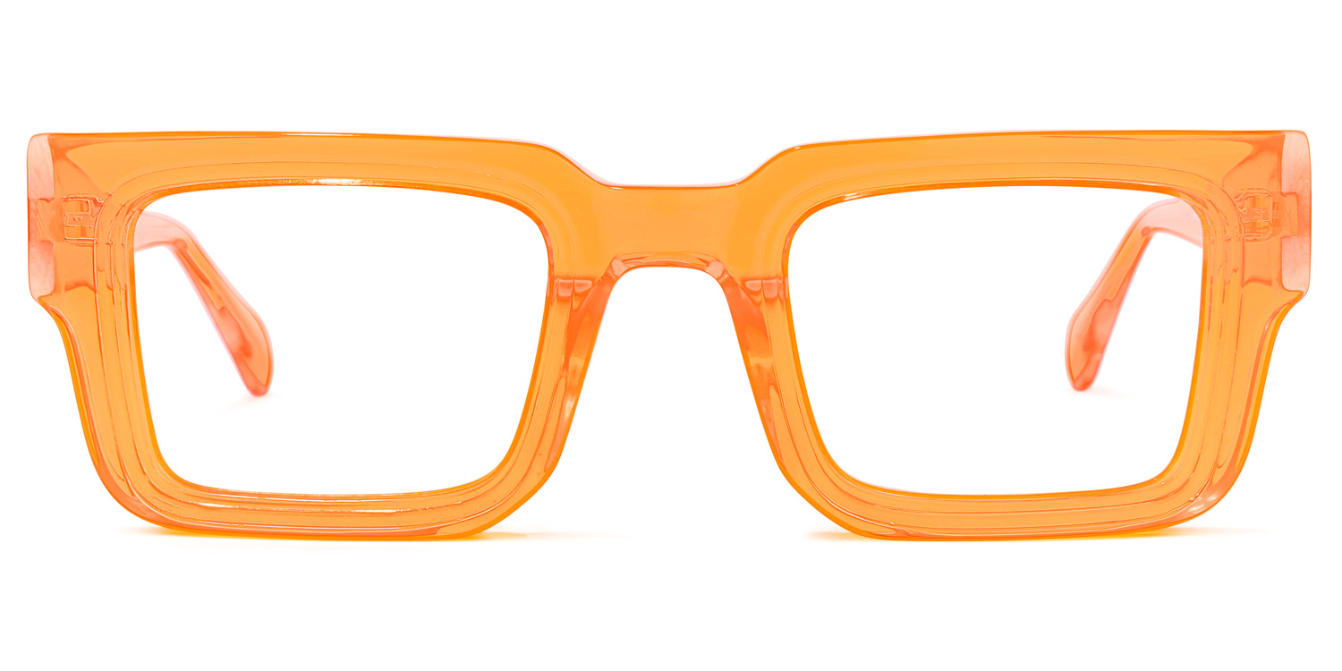 Glaucia Square Orange Glasses0