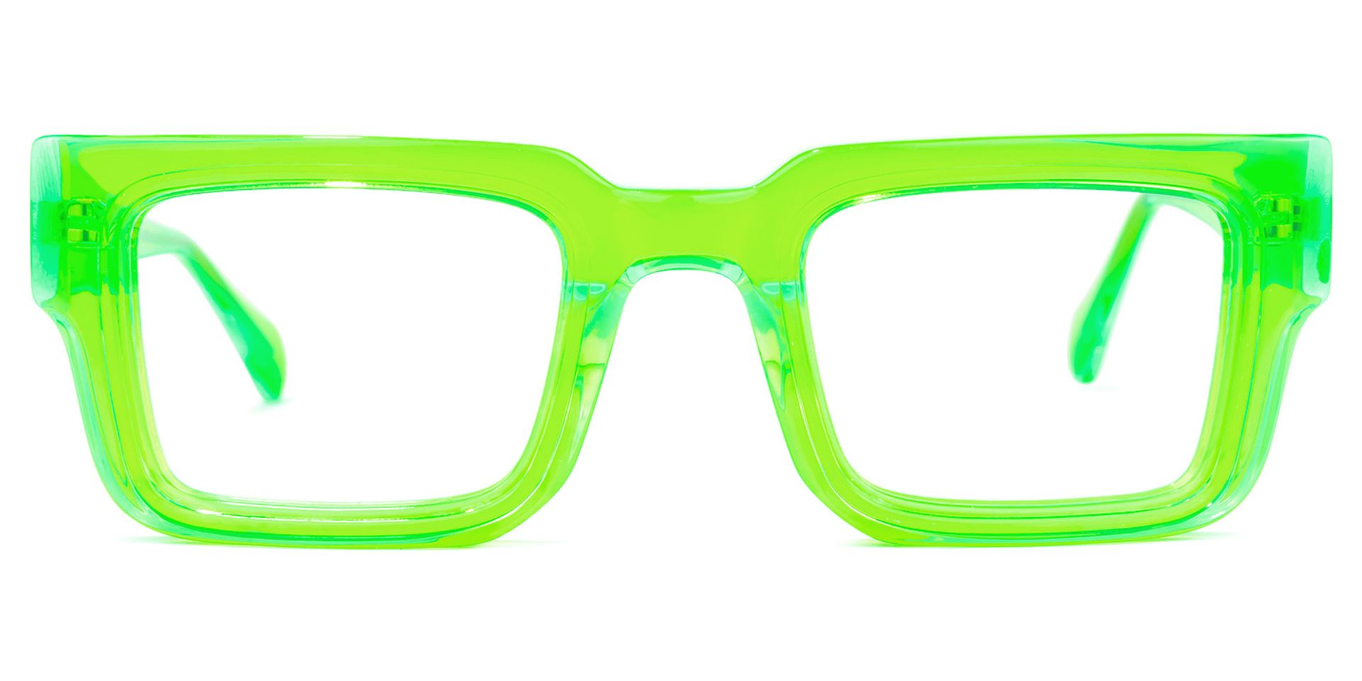 Glaucia Square Green Glasses | ZEELOOL UK0