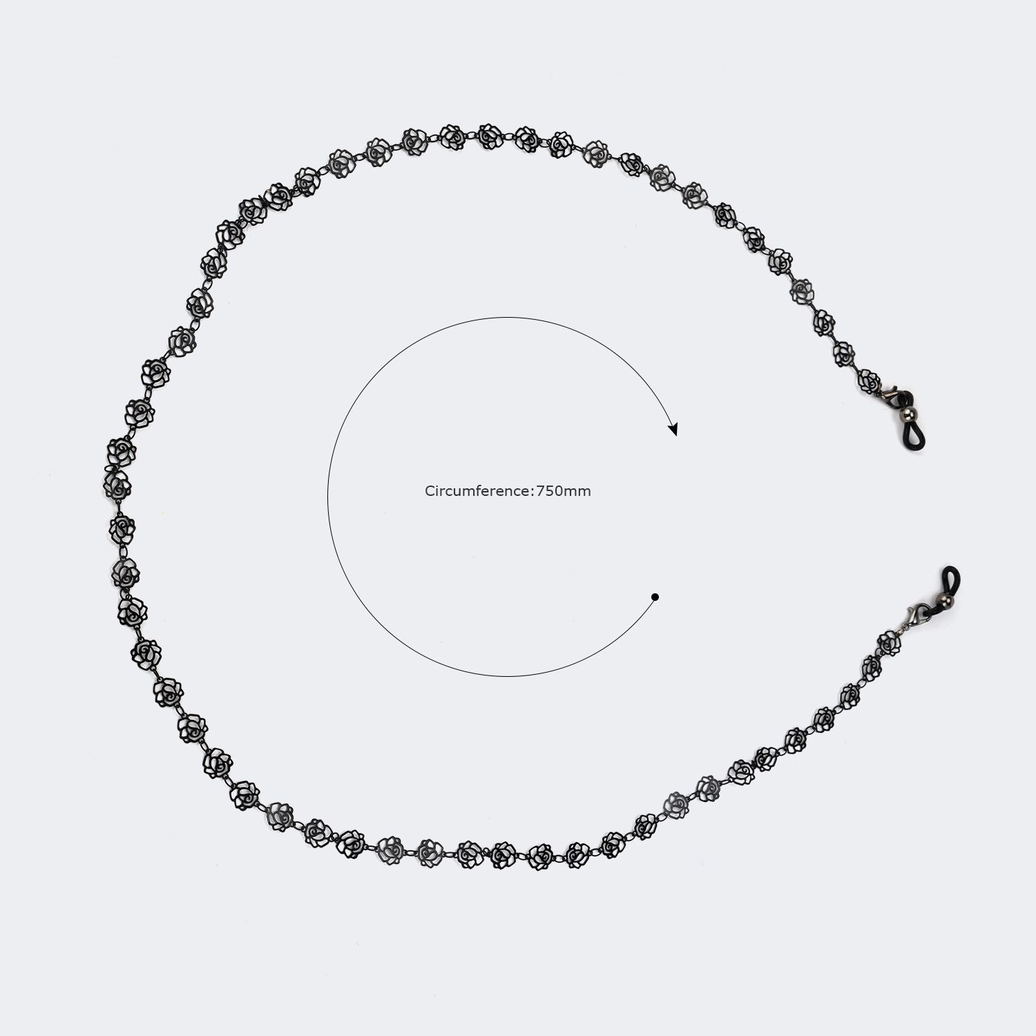 Distinctive Black Flower Shape Chains | ZEELOOL UK2