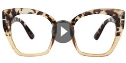 Lulu Cat Eye Light Tortoise Glasses0