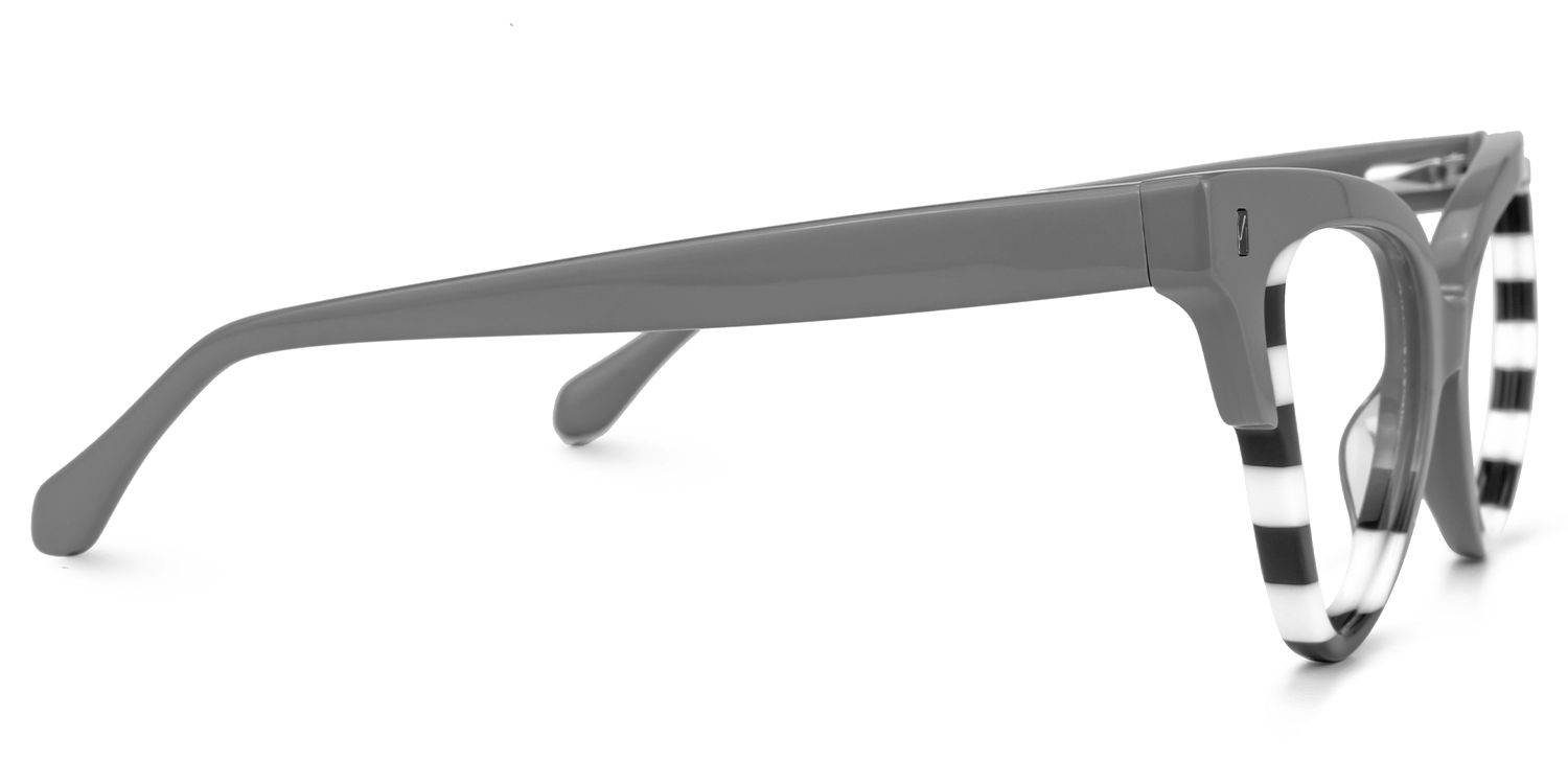 Jacek Cateye Gray Glasses | ZEELOOL UK2