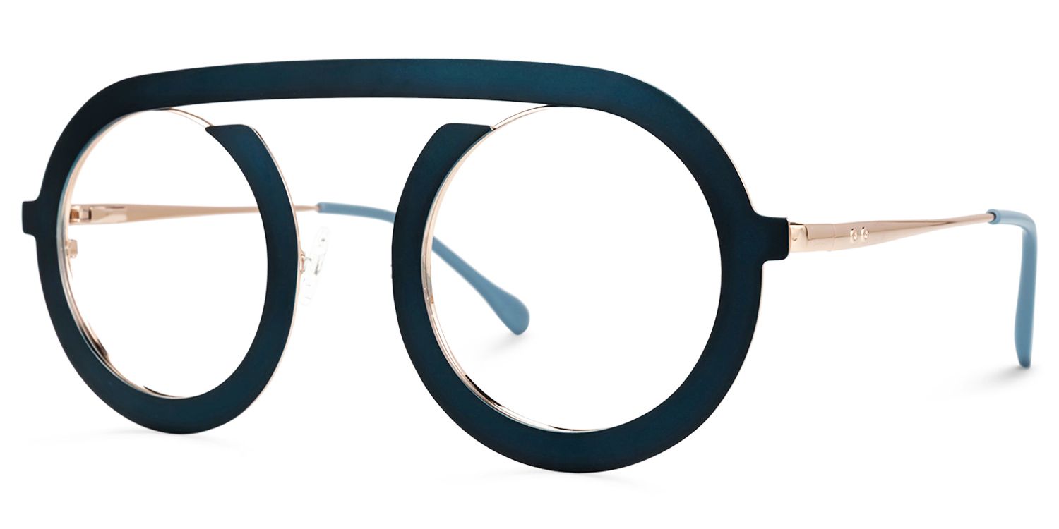 Florida Round Blue Glasses | ZEELOOL UK1