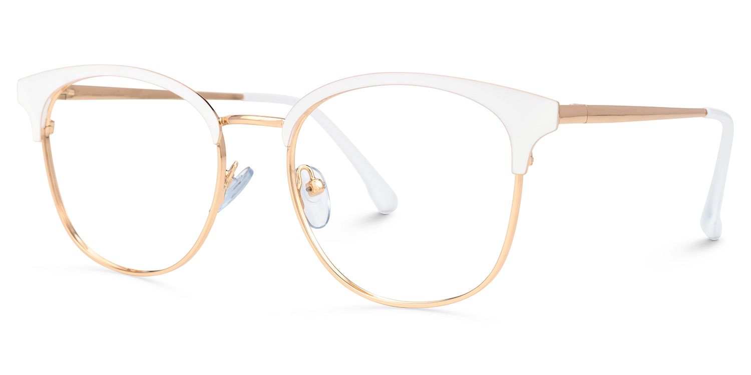 Larkins Round White Glasses | ZEELOOL UK1
