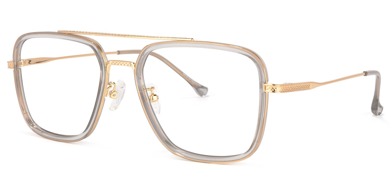 Nayeli Aviator Gray-Gold Glasses | ZEELOOL UK1