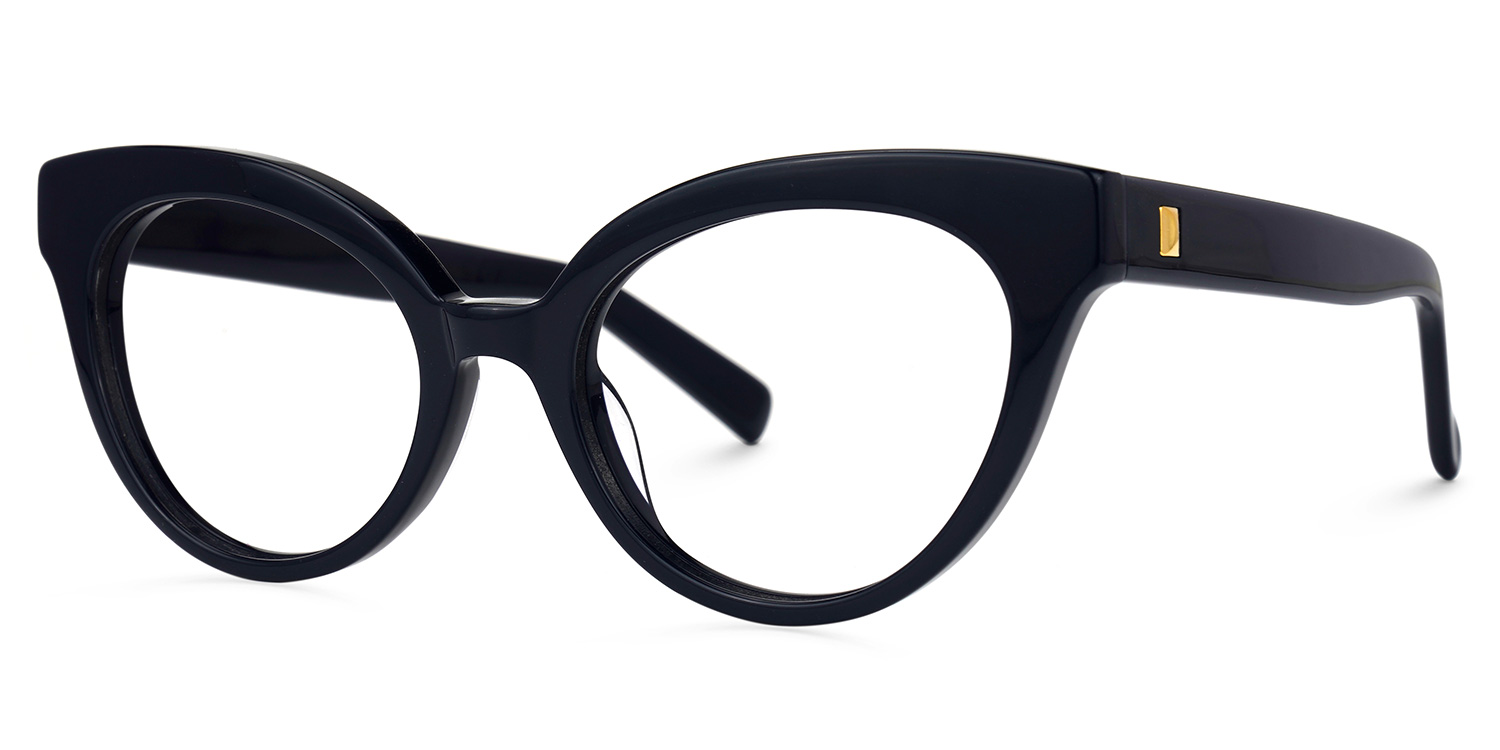 Cateye Dark Blue Glasses1