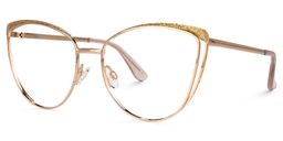 Provitt Cateye Gold Glasses1