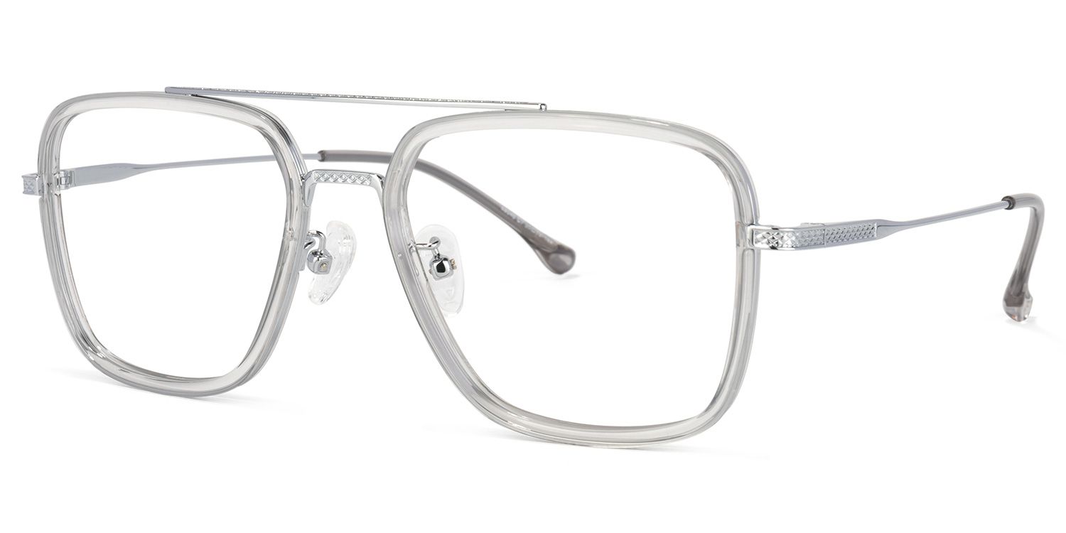 Nayeli Aviator Gray-Silver Glasses | ZEELOOL UK1